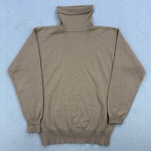 Country Shop Cashmere Sweater Womens Medium Brown 100% Pure Soft Turtleneck